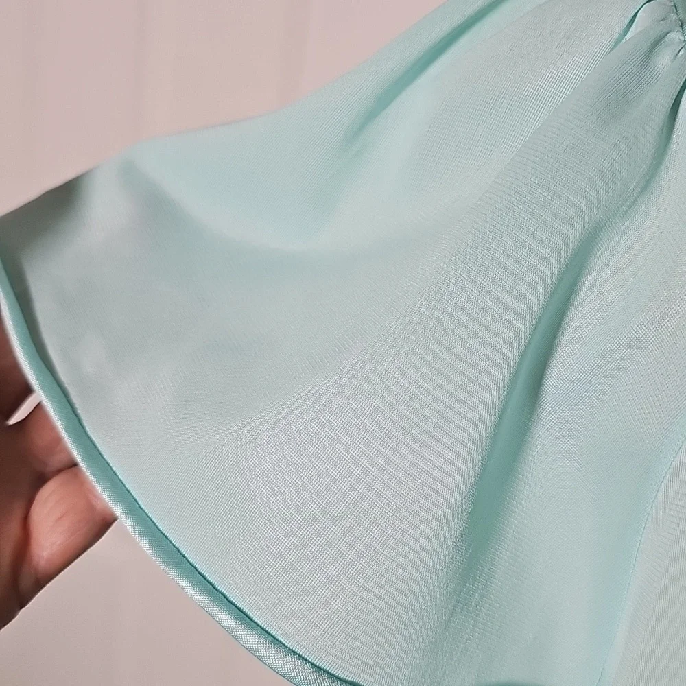 Vanity Fair Womens‎ Y2K vintage Night Gown. blueish Green Lg. Lovely